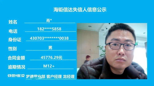 公司动态 关于海钜信达网贷失信人的信息公示 二百三十